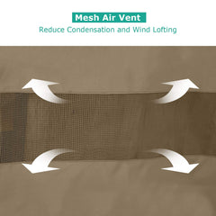 SunPatio taped seam close-up showing waterproof protection