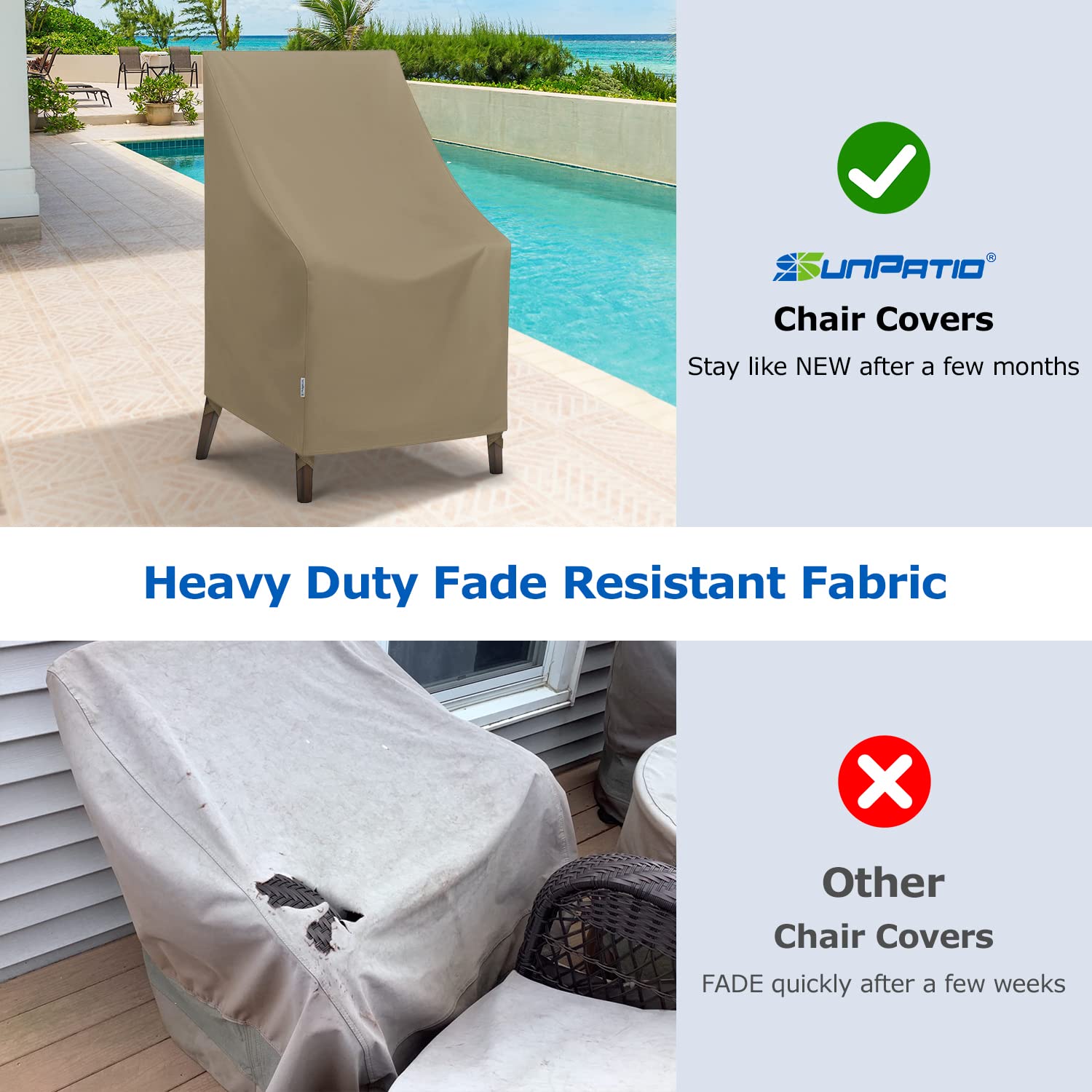 SunPatio mesh vent and straps highlighting wind resistance and airflow