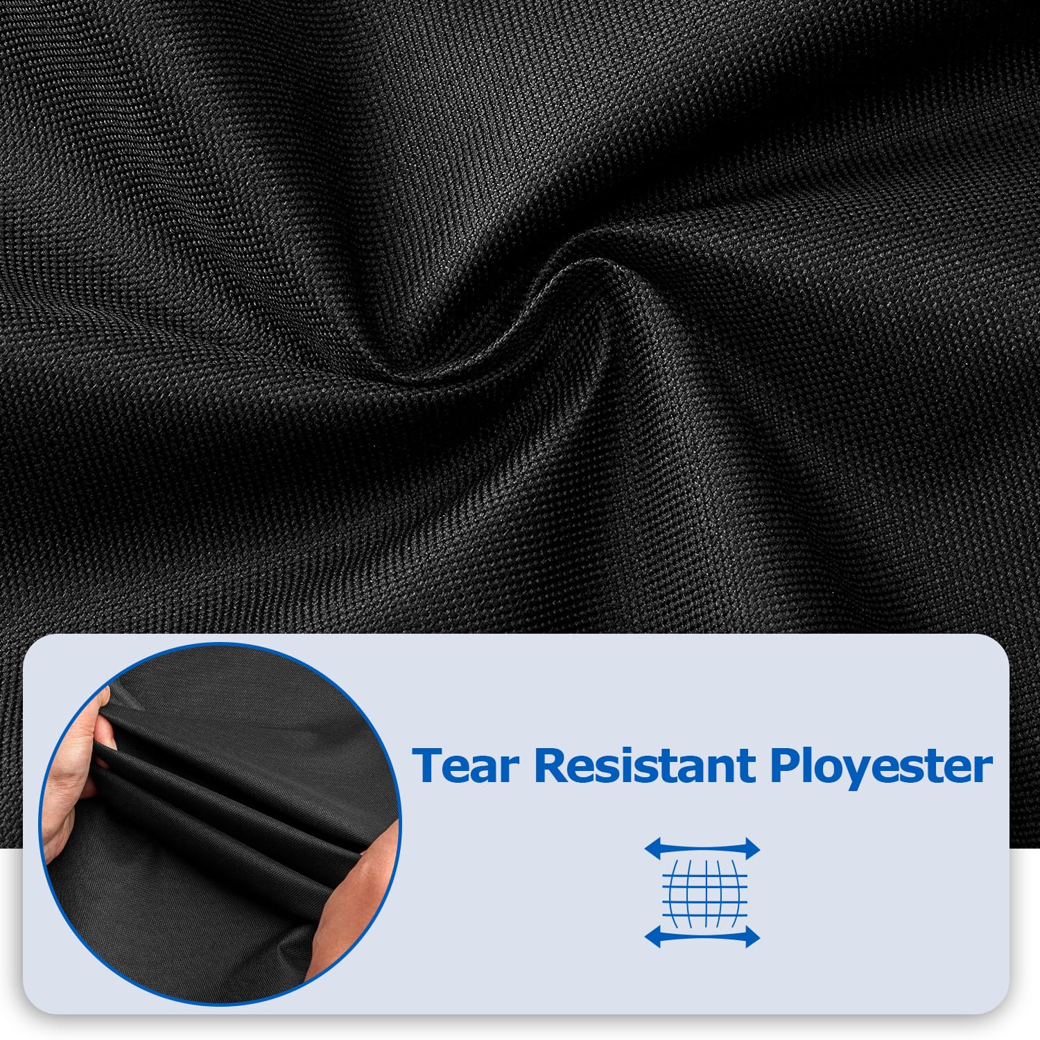 SunPatio rinsing cover with hose demonstrates easy waterproof cleaning