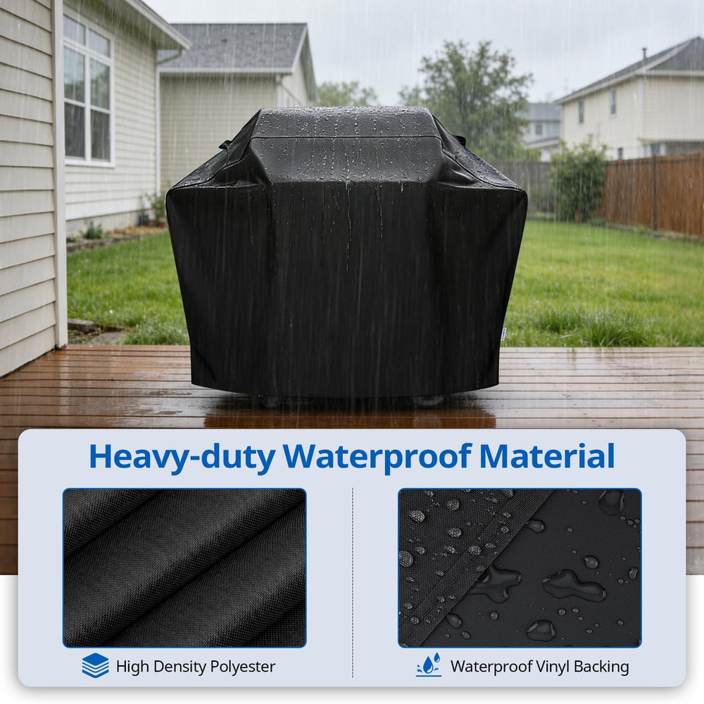 SunPatio waterproof vinyl lining detail protecting grill from moisture