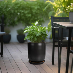 SUNPOTFOR saucer under pot catching runoff to protect surfaces and simplify watering