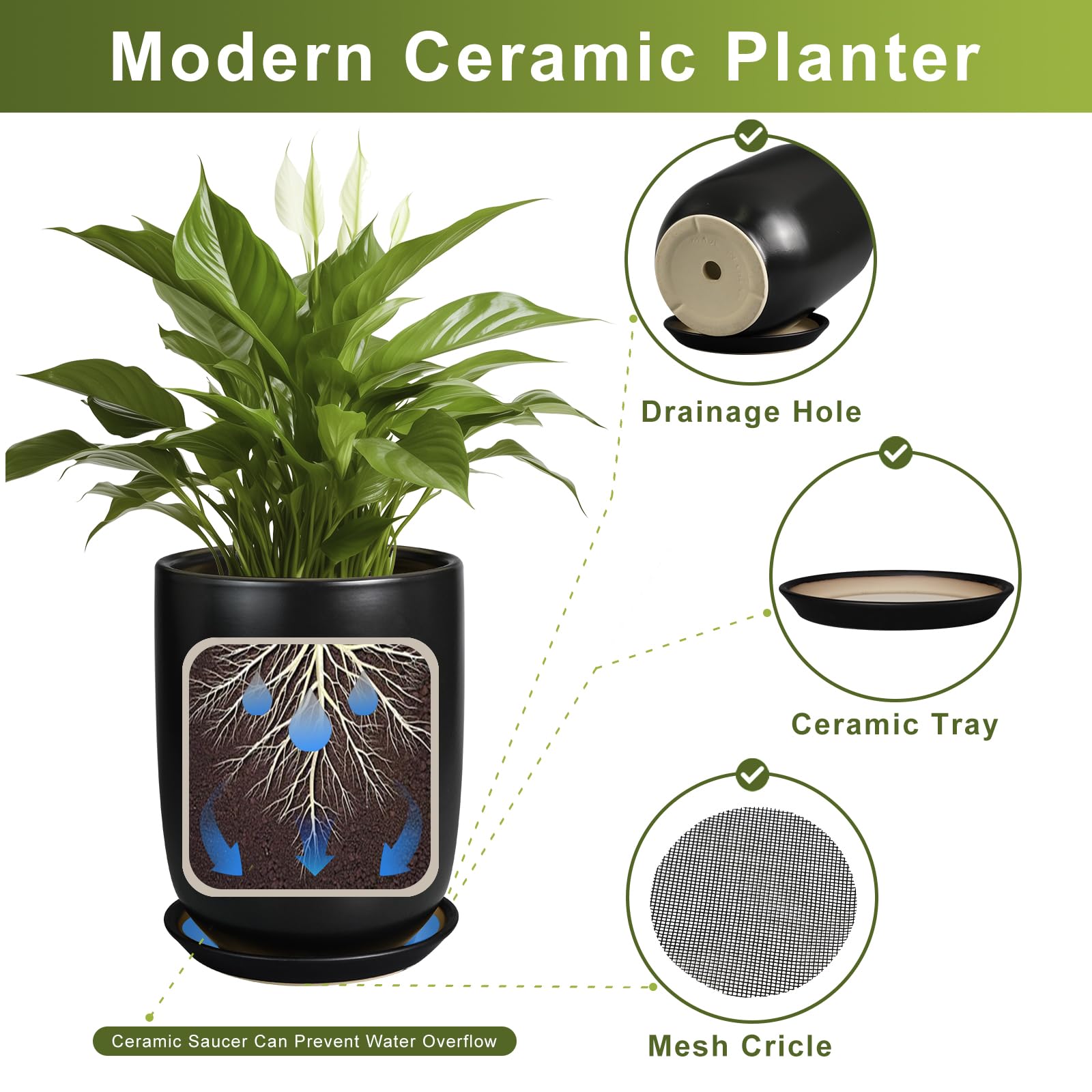 SUNPOTFOR planter in living room with monstera demonstrating stylish indoor display