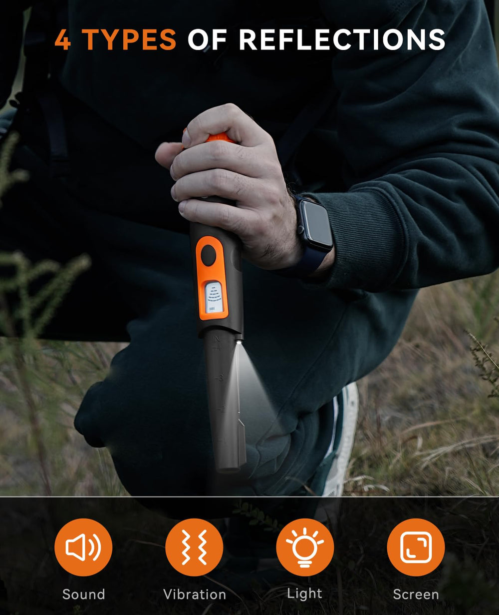 SUNPOW close-up LCD screen showing signal strength for clearer target feedback