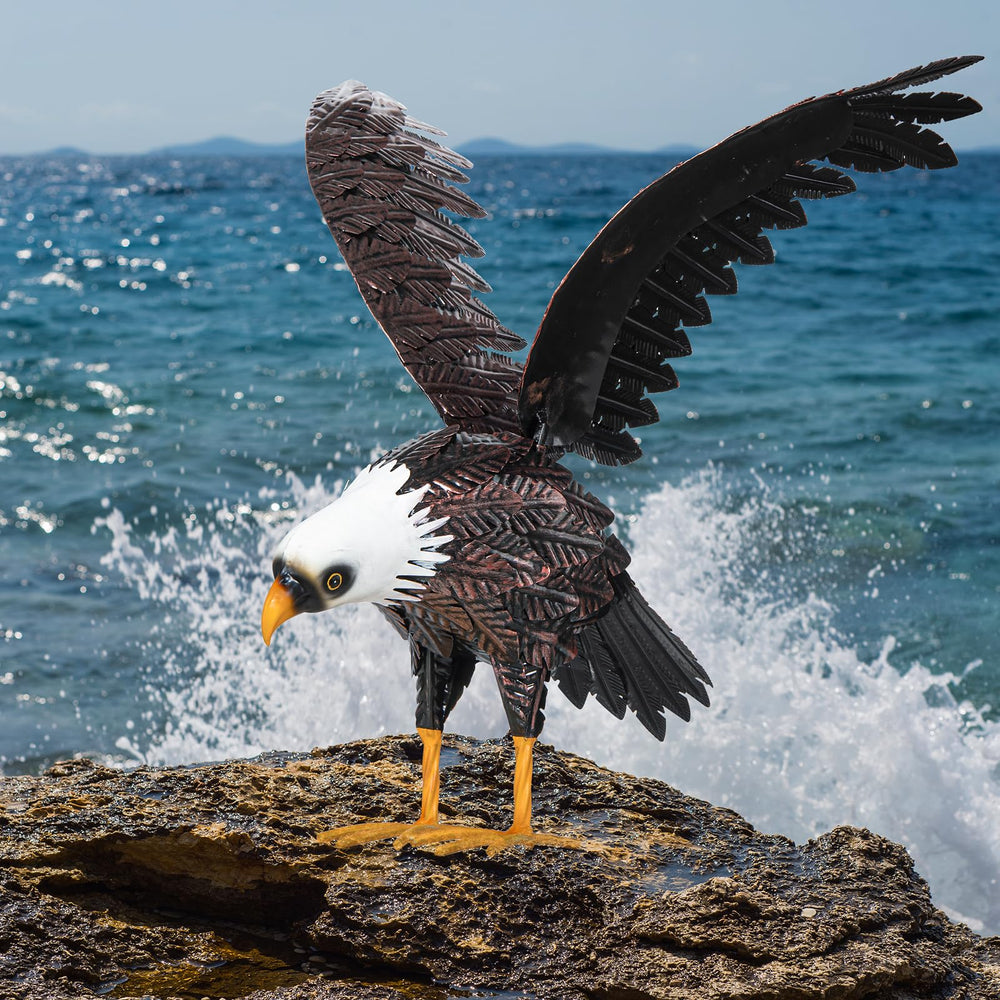 SUNREEK eagle on porch lifestyle scene enhancing outdoor decor