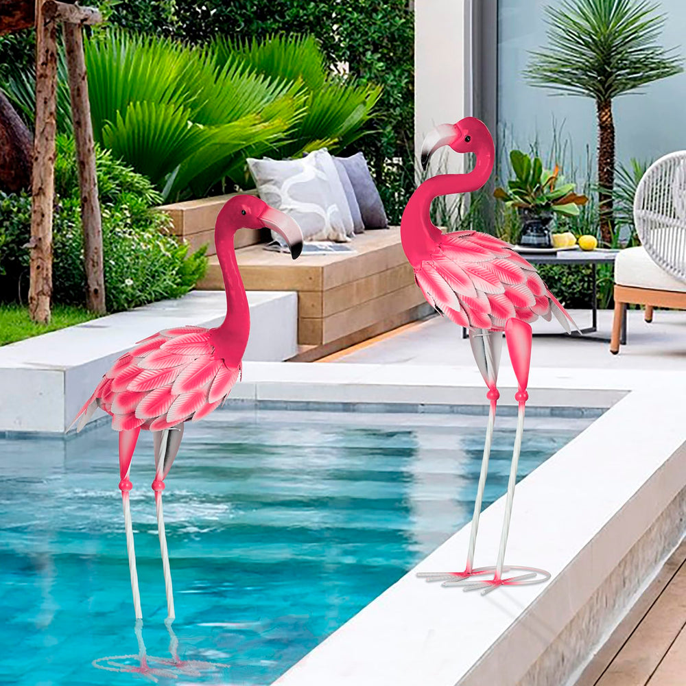SUNREEK pair styled on a patio near planters adding cheerful outdoor decor