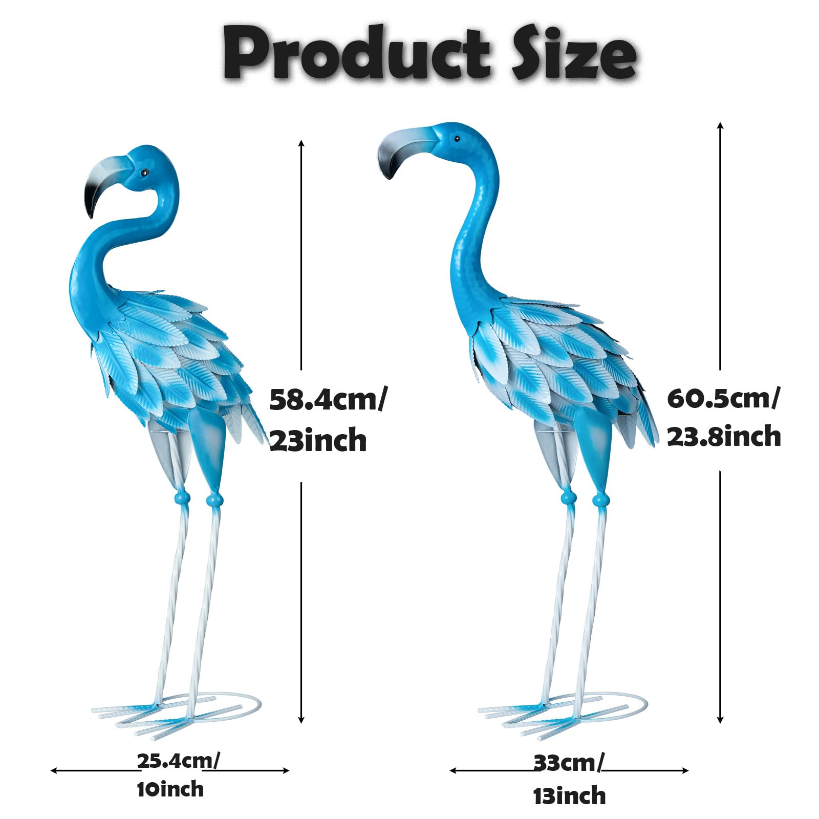 SUNREEK side profile of flamingo sculptures highlighting graceful silhouette