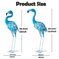 SUNREEK side profile of flamingo sculptures highlighting graceful silhouette