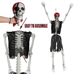 SUNREEK pirate skeleton full body posed on porch creating a dramatic entrance