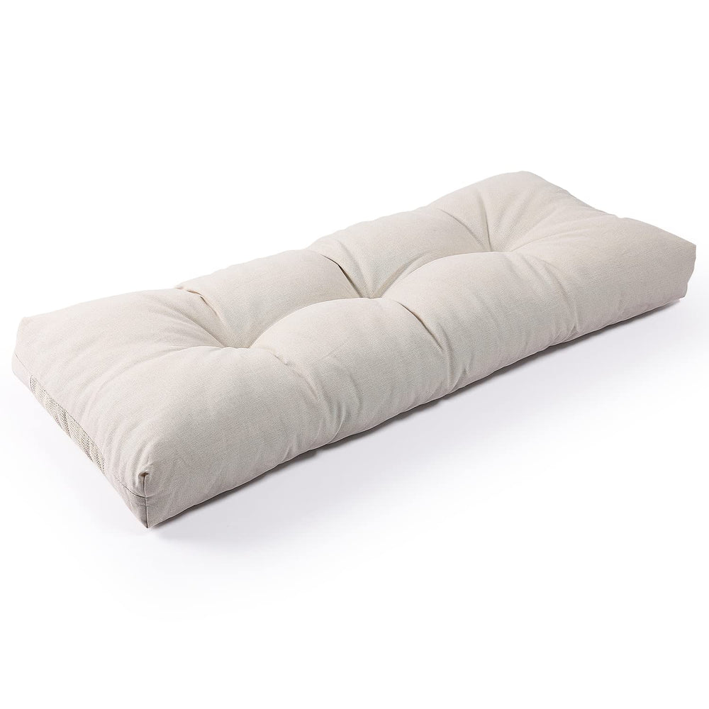 SUNROX bench cushion front view cream showing clean aesthetic and comfortable padding