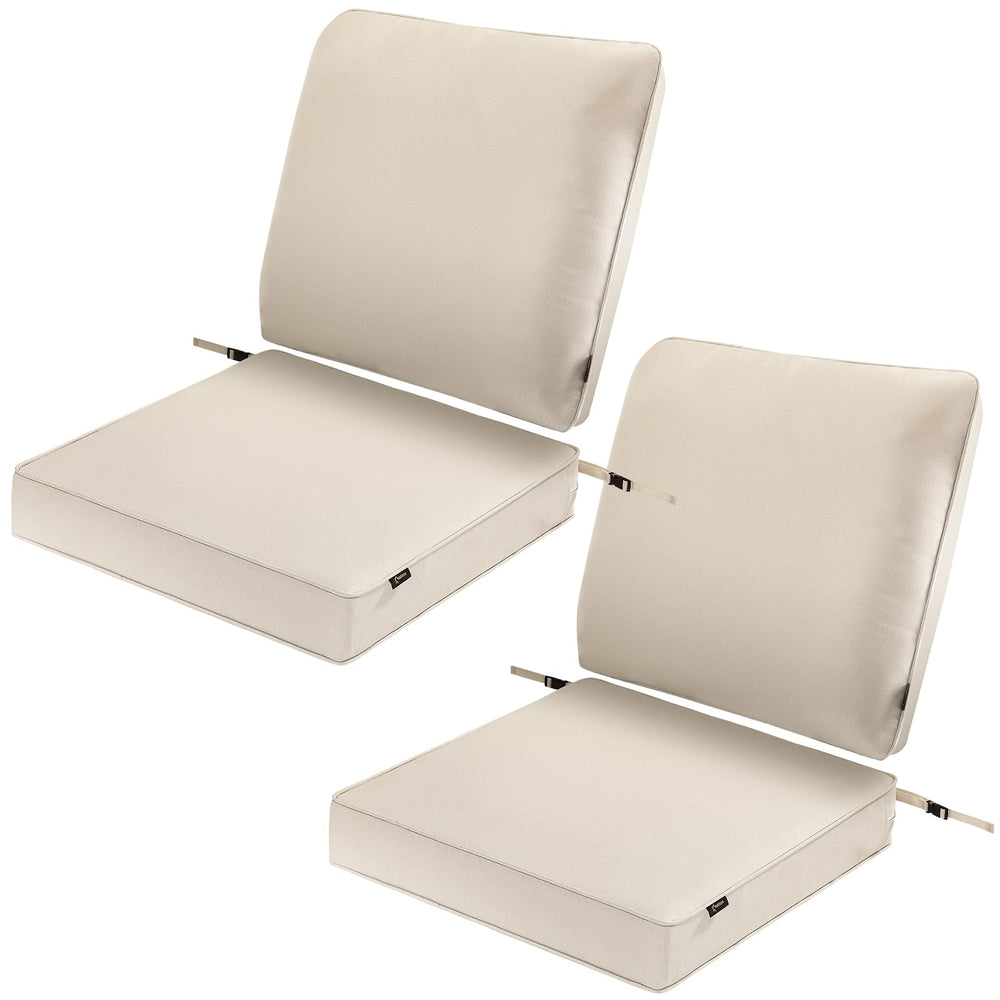 SUNROX front-facing 2-pack cushions on patio for comfortable seating