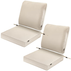 SUNROX front-facing 2-pack cushions on patio for comfortable seating