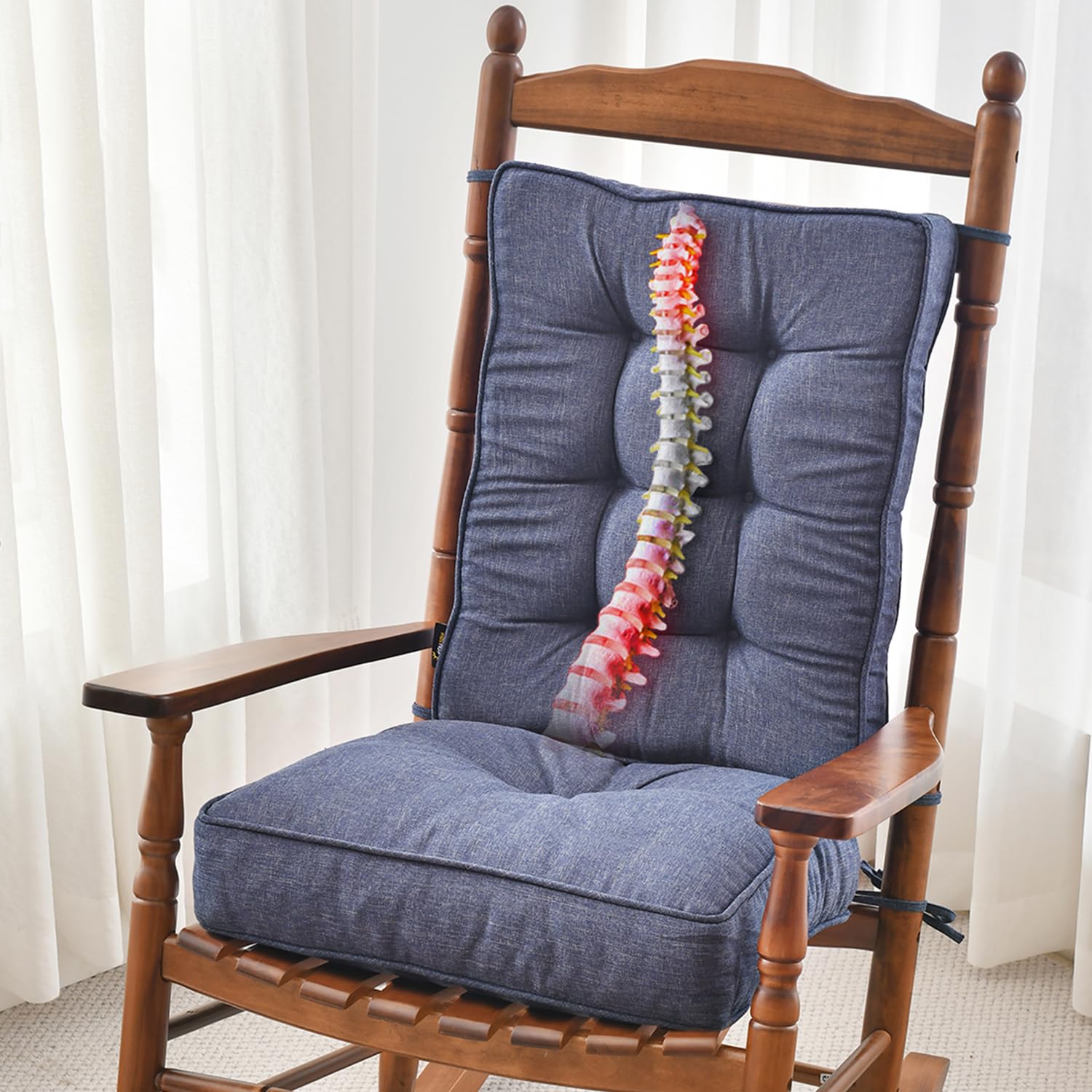 SUNROX front view of seat and back cushions showing tailored fit and comfort