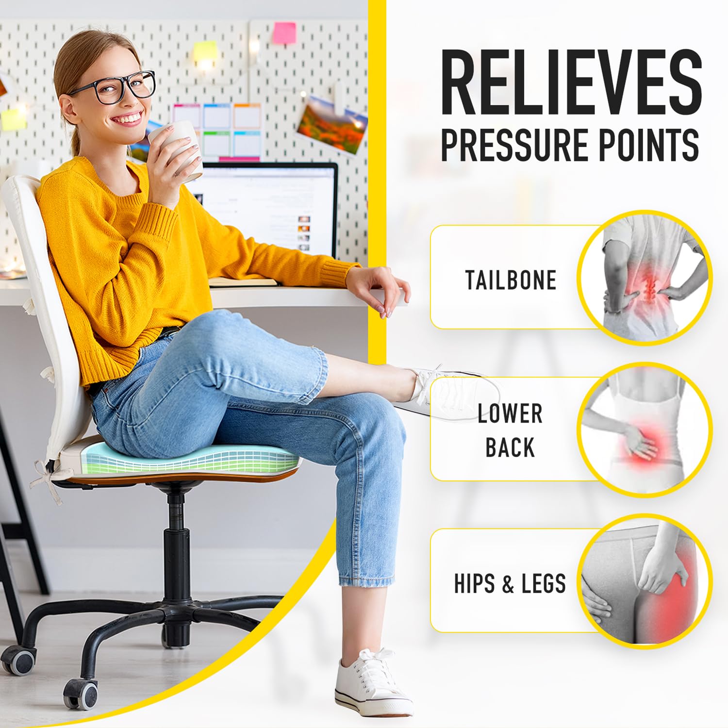 SUNROX cushion on dining chair illustrating improved seating comfort