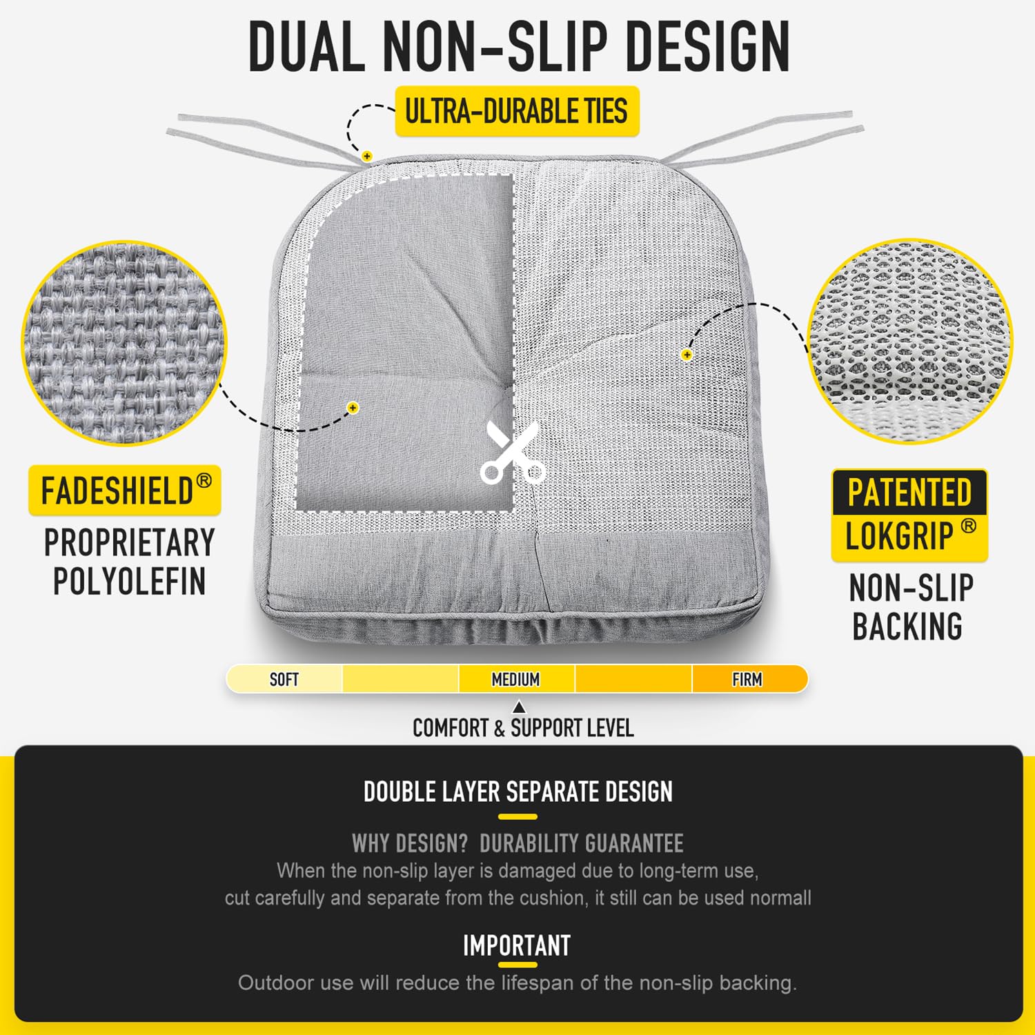 SUNROX cushions in use on a patio rocking chair showing outdoor-ready comfort