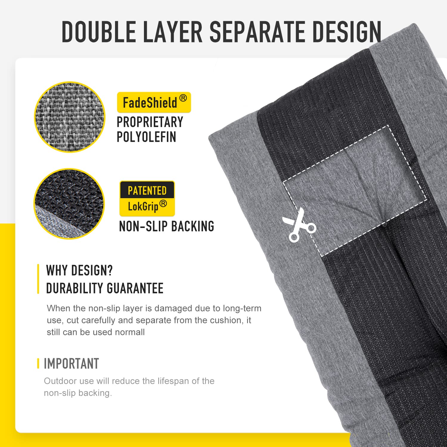 SUNROX interior cross-section revealing MIXFILLING foam layers for adaptive comfort and shape retention
