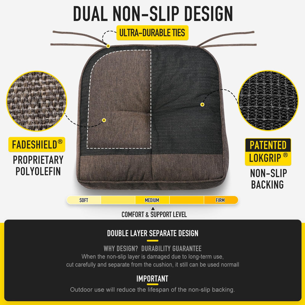 SUNROX fabric label showing FadeShield technology with UV-resistant, stain-shedding benefit