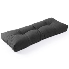 SUNROX front view of midnight bench cushion showing tufted comfort and deep color