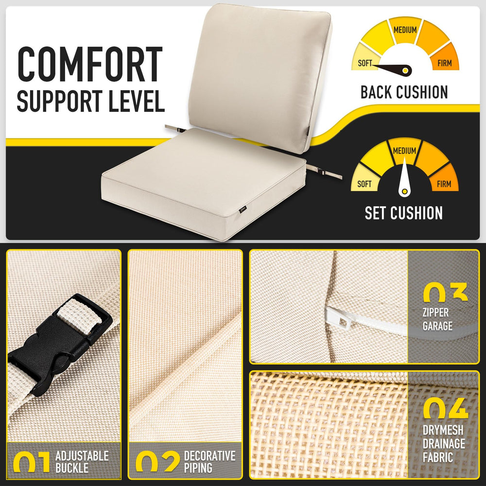 SUNROX zippered removable cover with straps for easy cleaning and secure fit