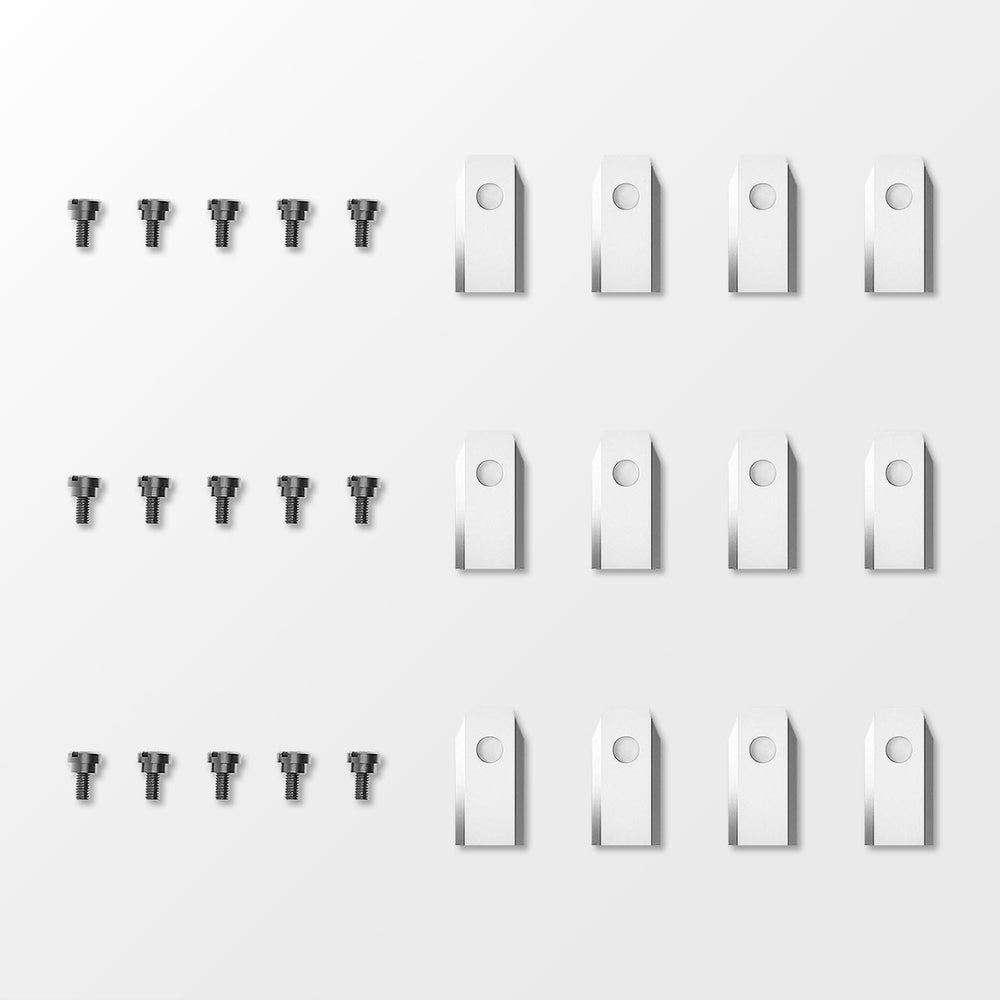 SUNSEEKER blade and screw next to ruler showing correct size