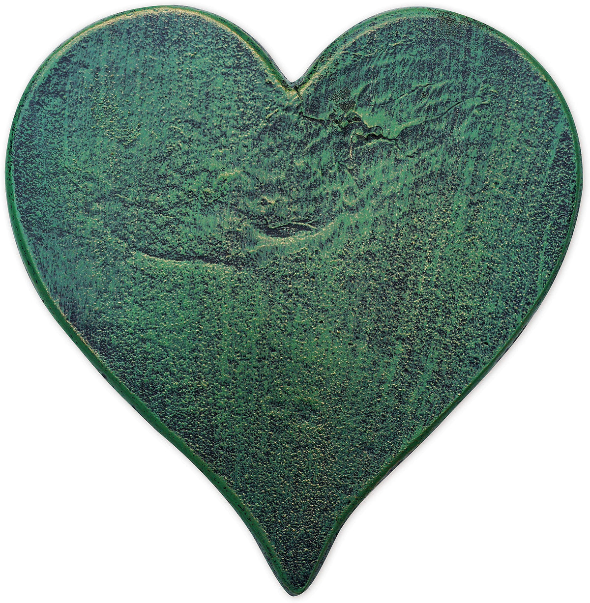 Sunset Vista Designs heart stepping stone front view adds durable verdigris charm
