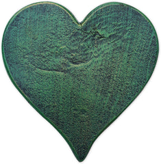 Sunset Vista Designs heart stepping stone front view adds durable verdigris charm
