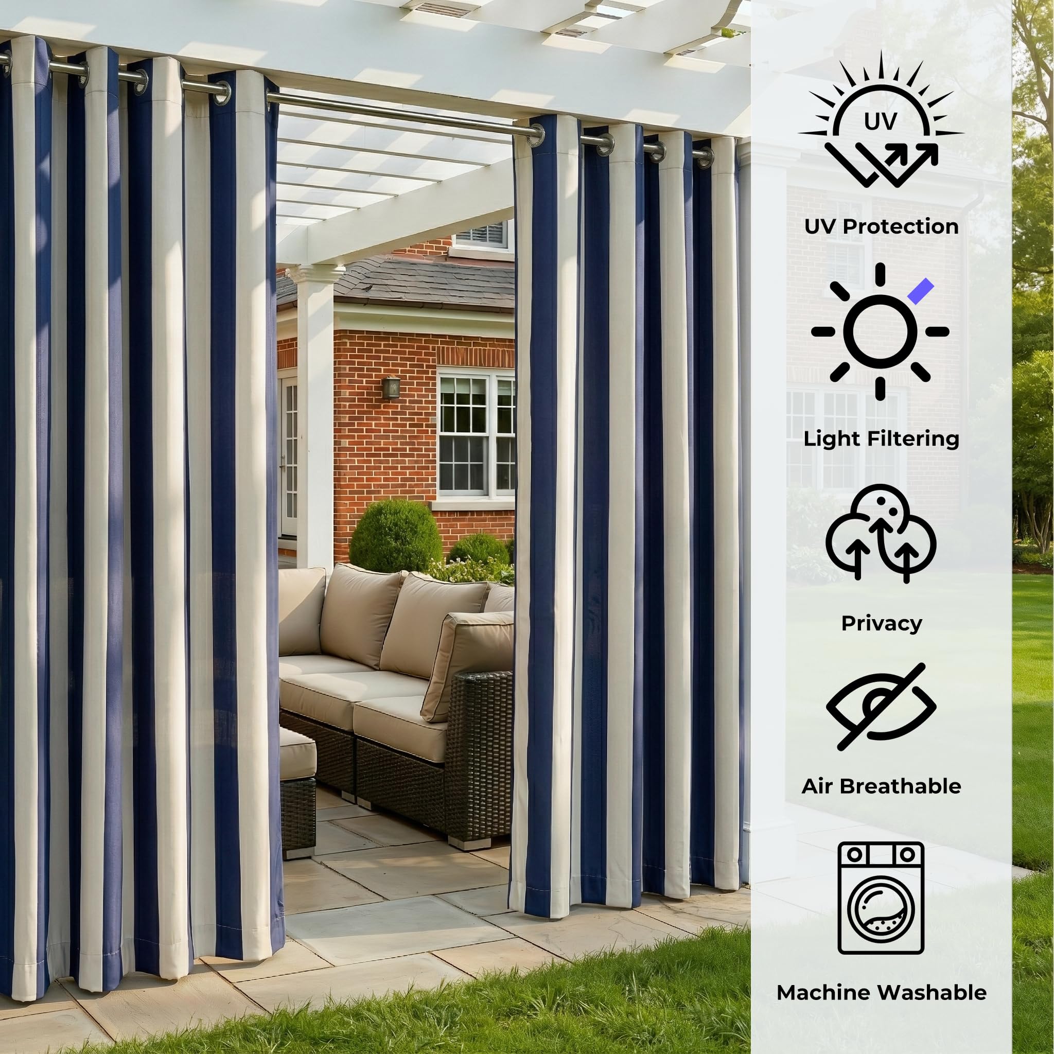 Sunshelf panels in use on a patio creating privacy and soft filtered light
