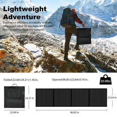 SUNSUL open full panel capturing sunlight for faster power station charging