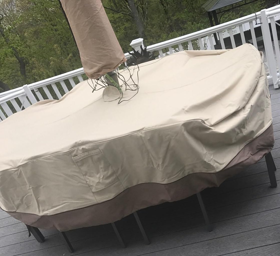 SUNSURE cover repelling rain and snow to protect outdoor furniture