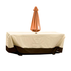 SUNSURE front view of beige cover showing full fit and protection