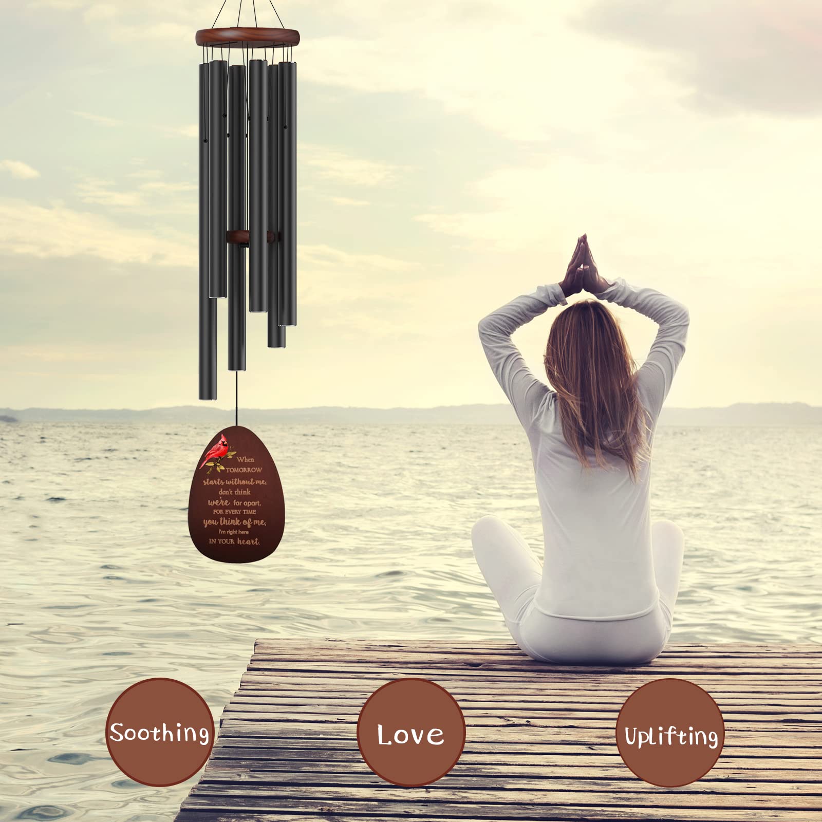 Suntimber wind chime packed in elegant gift box ready for sympathy presentation
