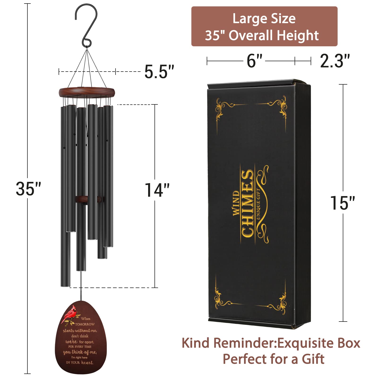 Suntimber wind chime hung on post to show scale and how it complements outdoor spaces