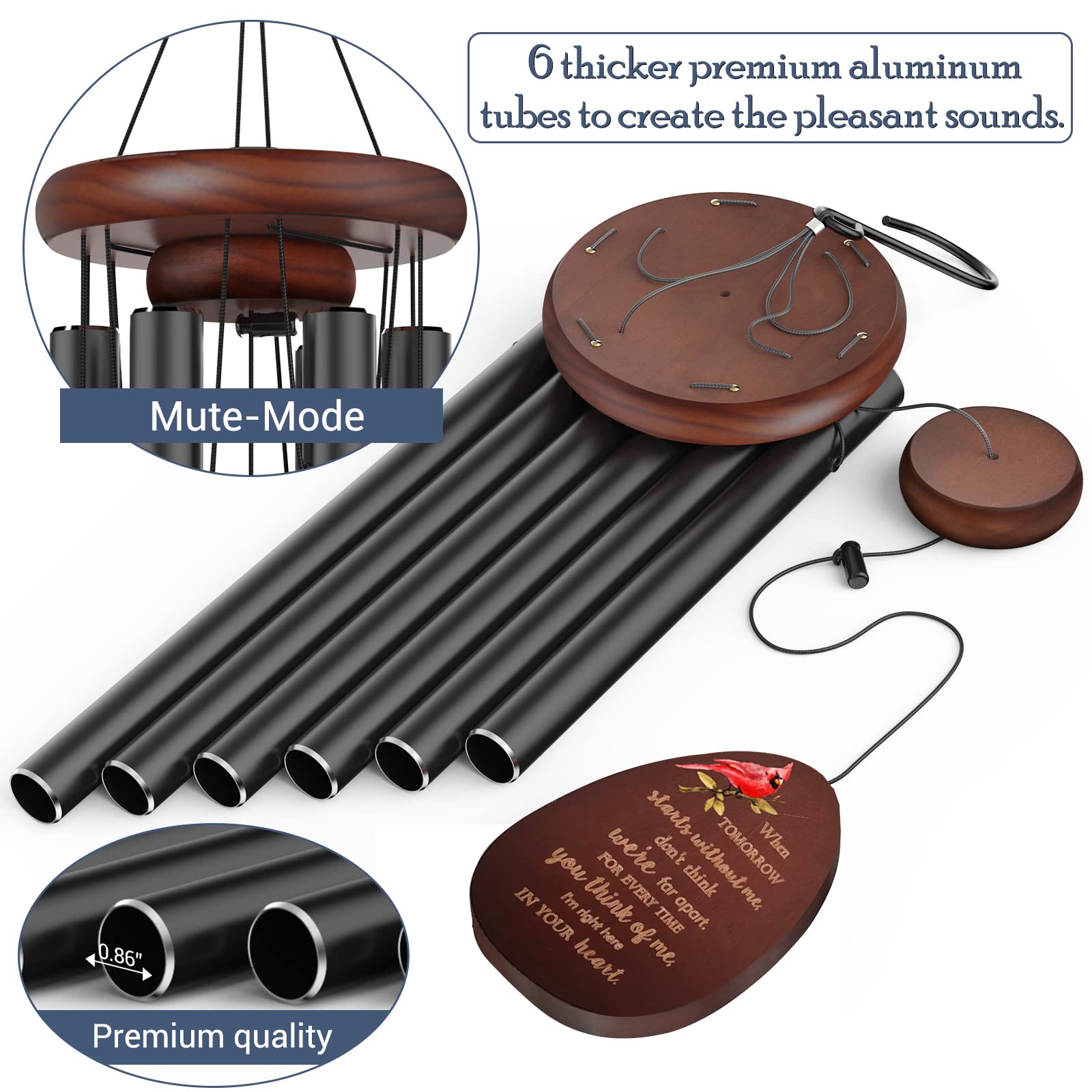 Suntimber hardwood striker and S-hook view for adjustable sound control and easy hanging