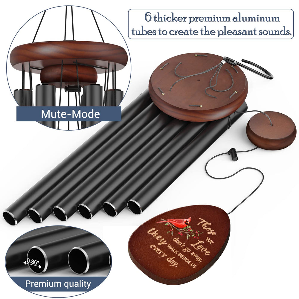 Suntimber wind chime held by hand to show 35-inch size and scale