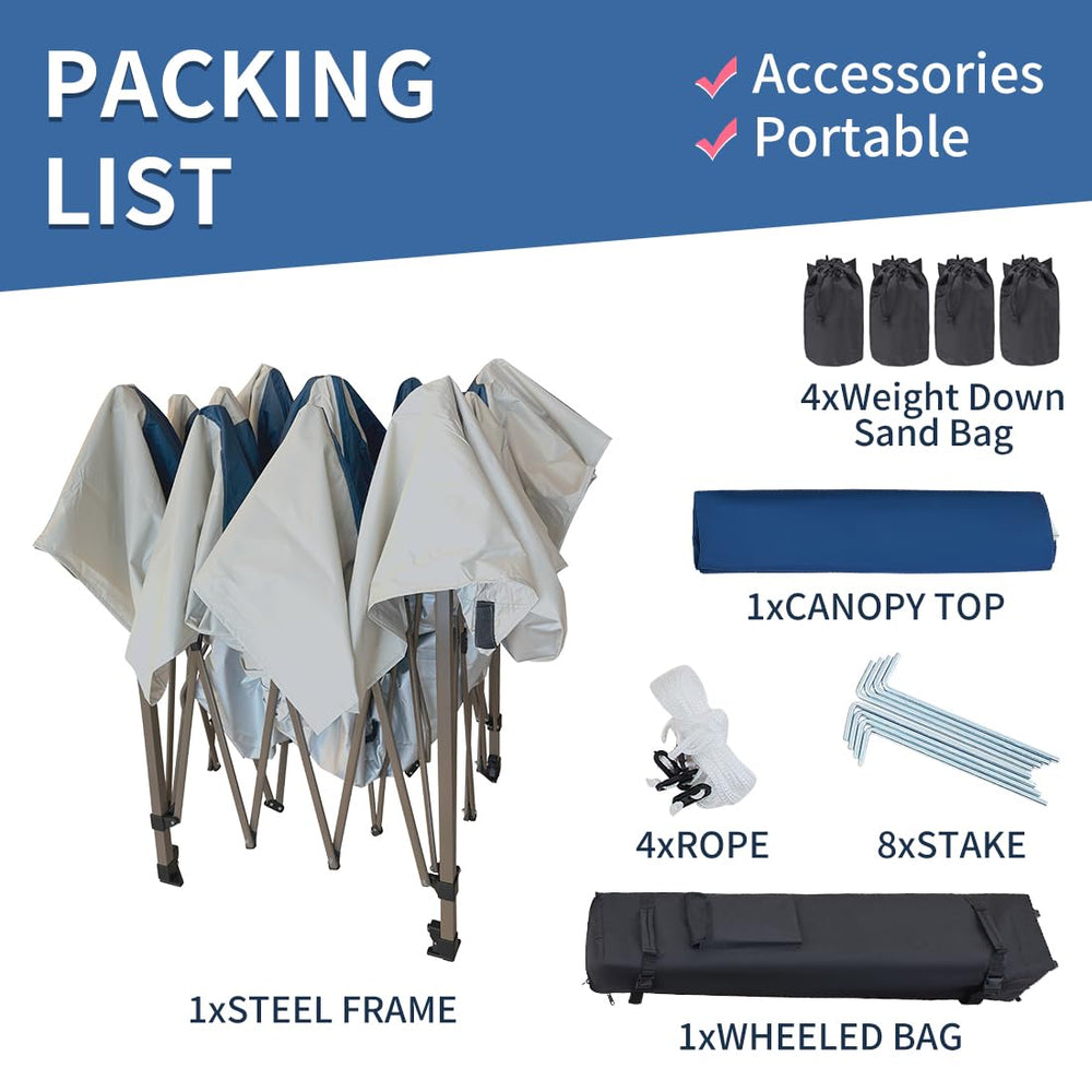 OUTDOOR LIVING SUNTIME included sandbags stakes and cords for secure anchoring