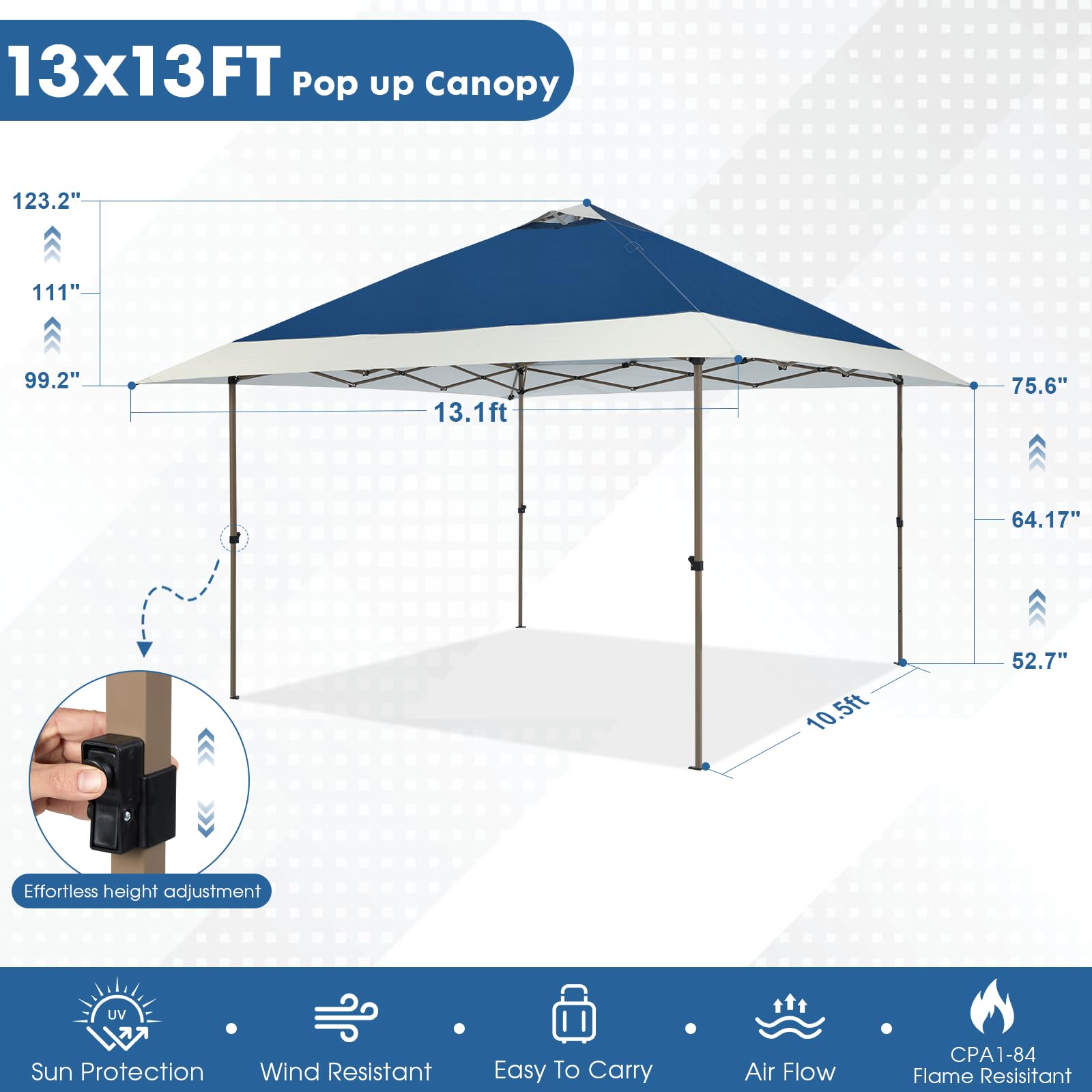 OUTDOOR LIVING SUNTIME top fabric texture showing water-resistant silver PU coating