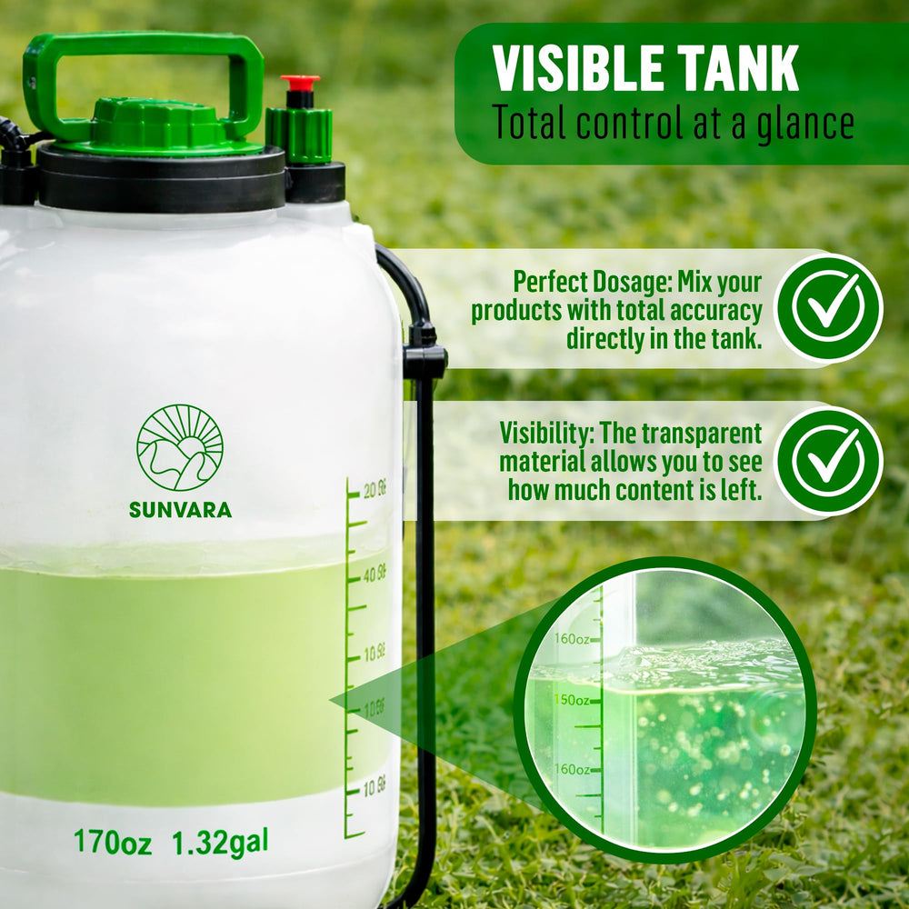 SunVara sprayer in use watering container plants for even coverage and convenience
