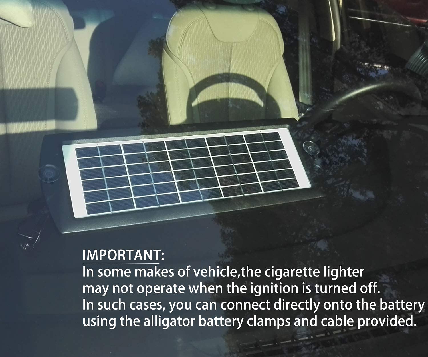 Sunway Solar cigarette lighter plug ready to connect for instant use