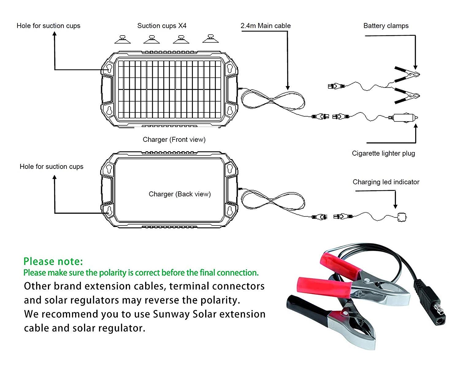 Sunway Solar held in hand to show portable scale and simple installation