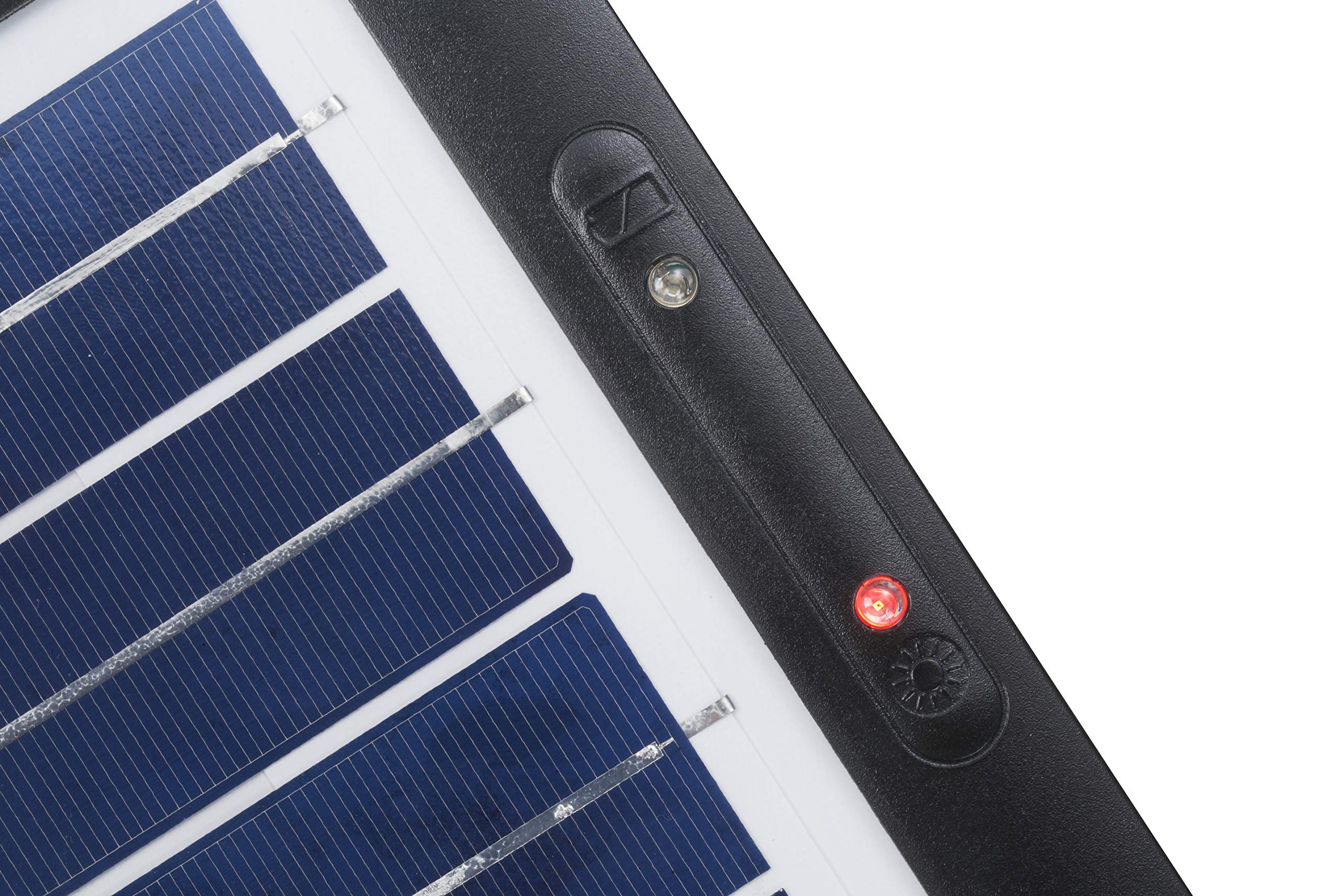 Sunway Solar angled on stand in sun maximizing solar exposure and faster charge