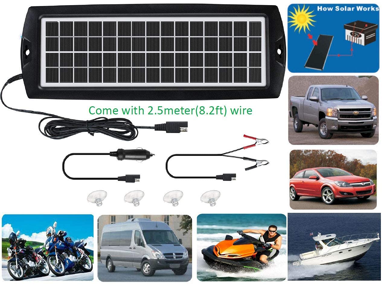 Sunway Solar mounted on windshield providing hands-free maintenance