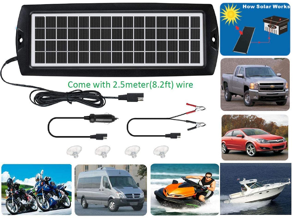 Sunway Solar mounted on windshield providing hands-free maintenance