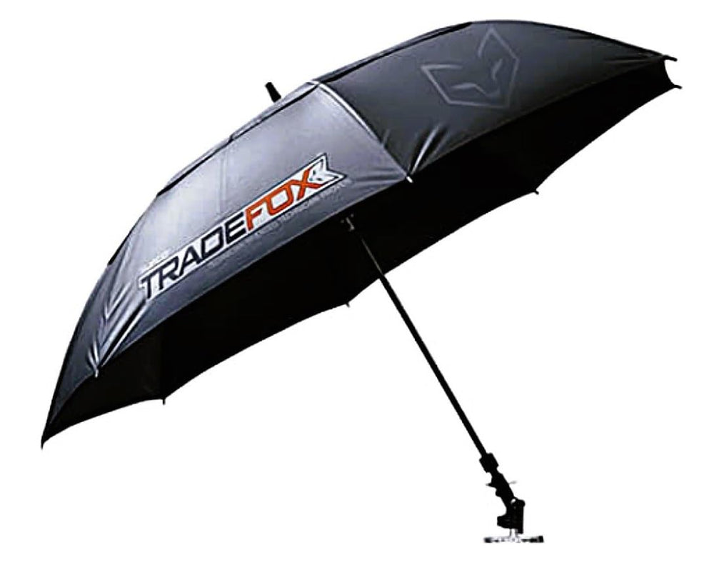 Supco 60-inch umbrella front view showing full black canopy and frame for wide protection
