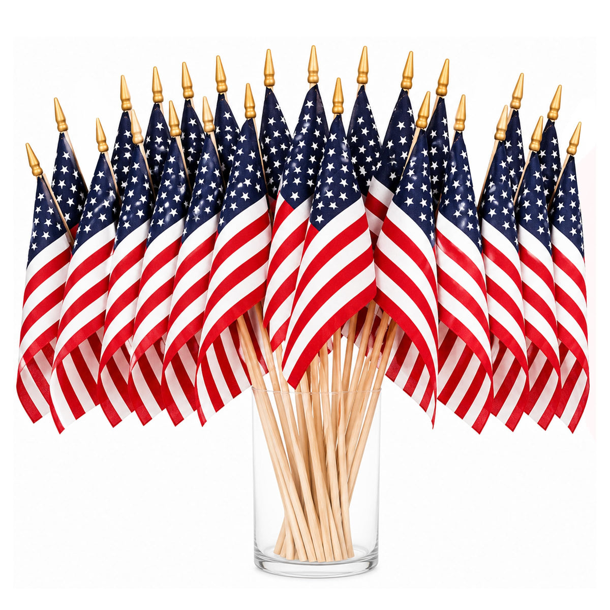 Super Tough front view of 8x12-inch cotton flag showing clear colors and benefit of authentic look