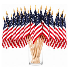 Super Tough front view of 8x12-inch cotton flag showing clear colors and benefit of authentic look