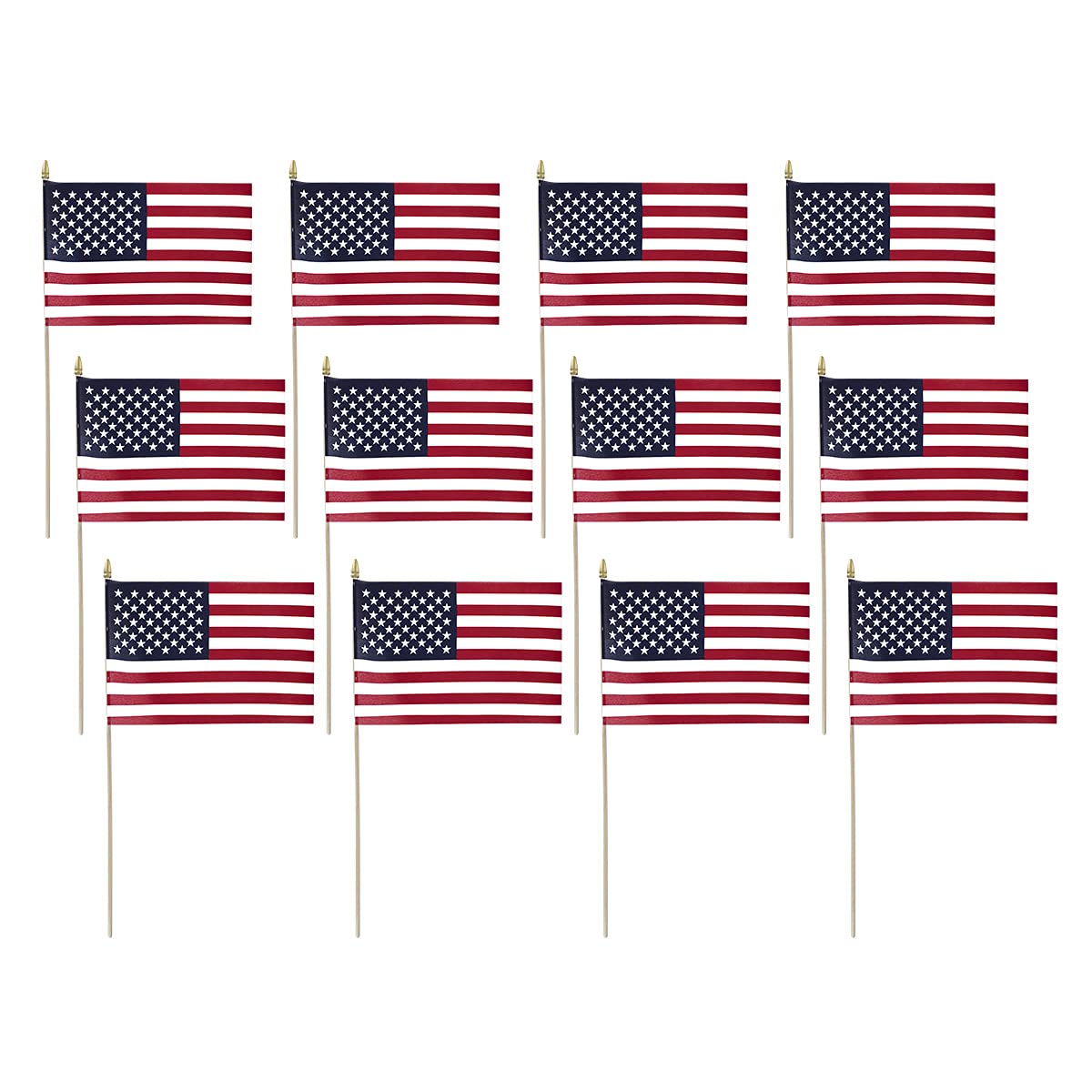 Super Tough front view flag showing colors and neat edges for clear display