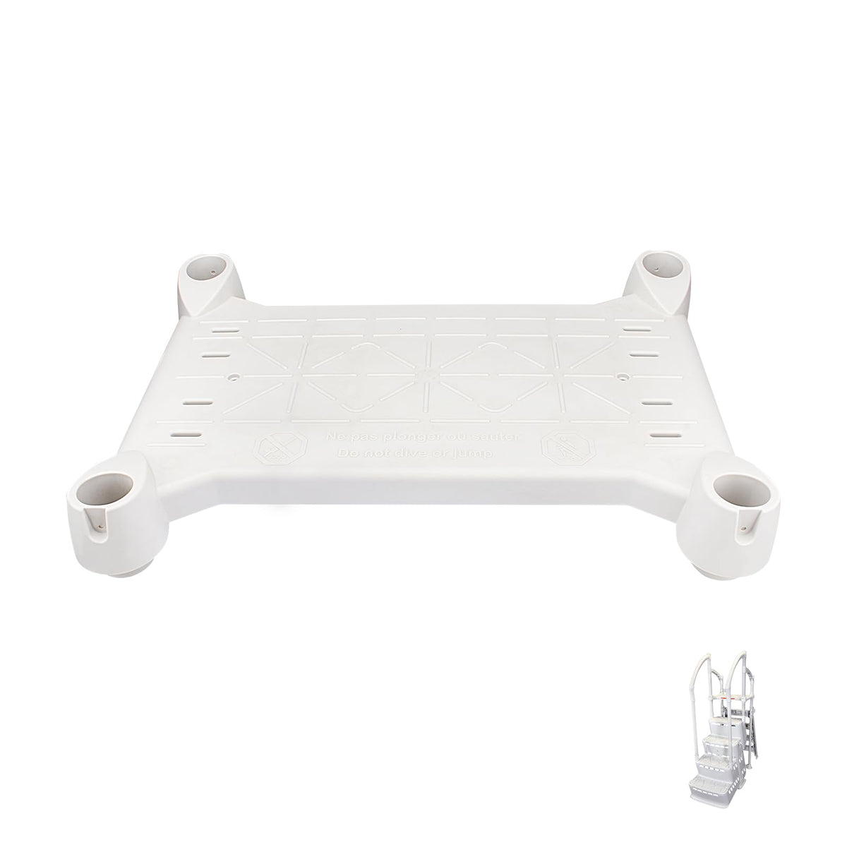 superbobi front view of replacement platform showing fit and stability benefit