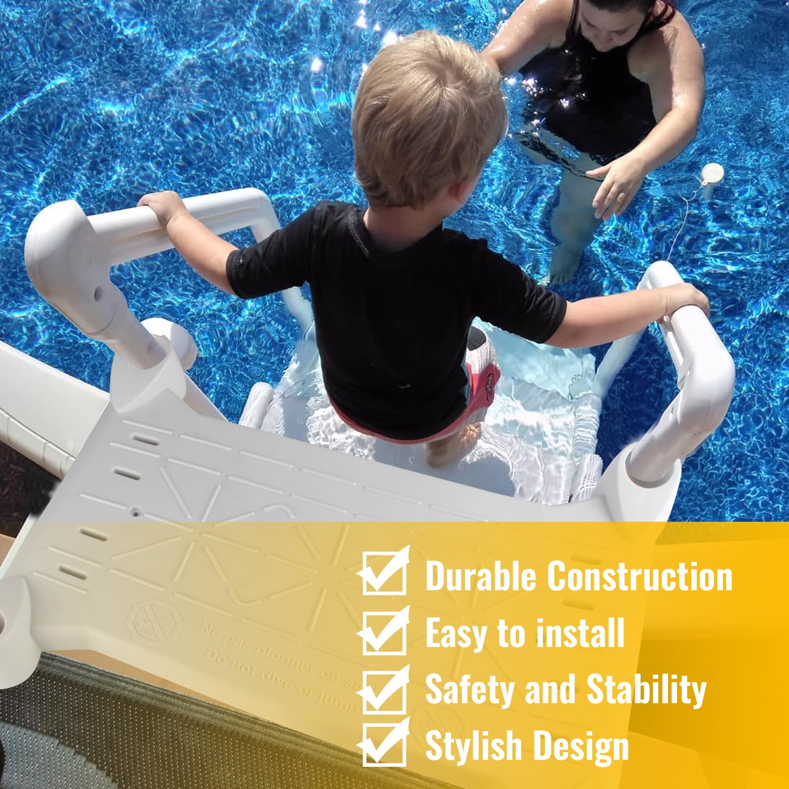 superbobi platform beside pool illustrating durable outdoor use benefit