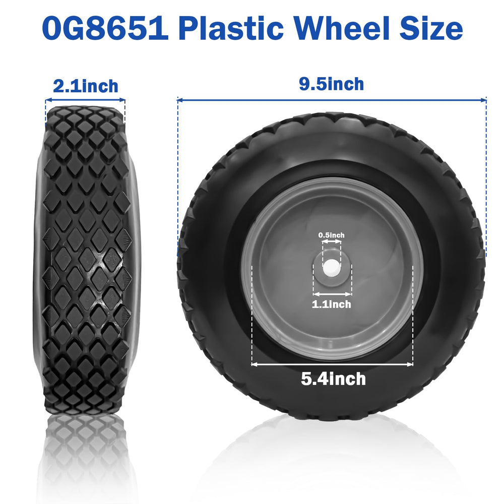 SuperDi 0G8651 side profile highlighting 9.5-inch diameter for stable rolling