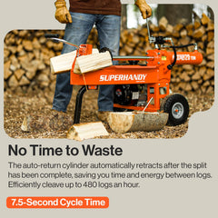 SuperHandy 10-inch transport wheels and handle for easy maneuvering across rough ground