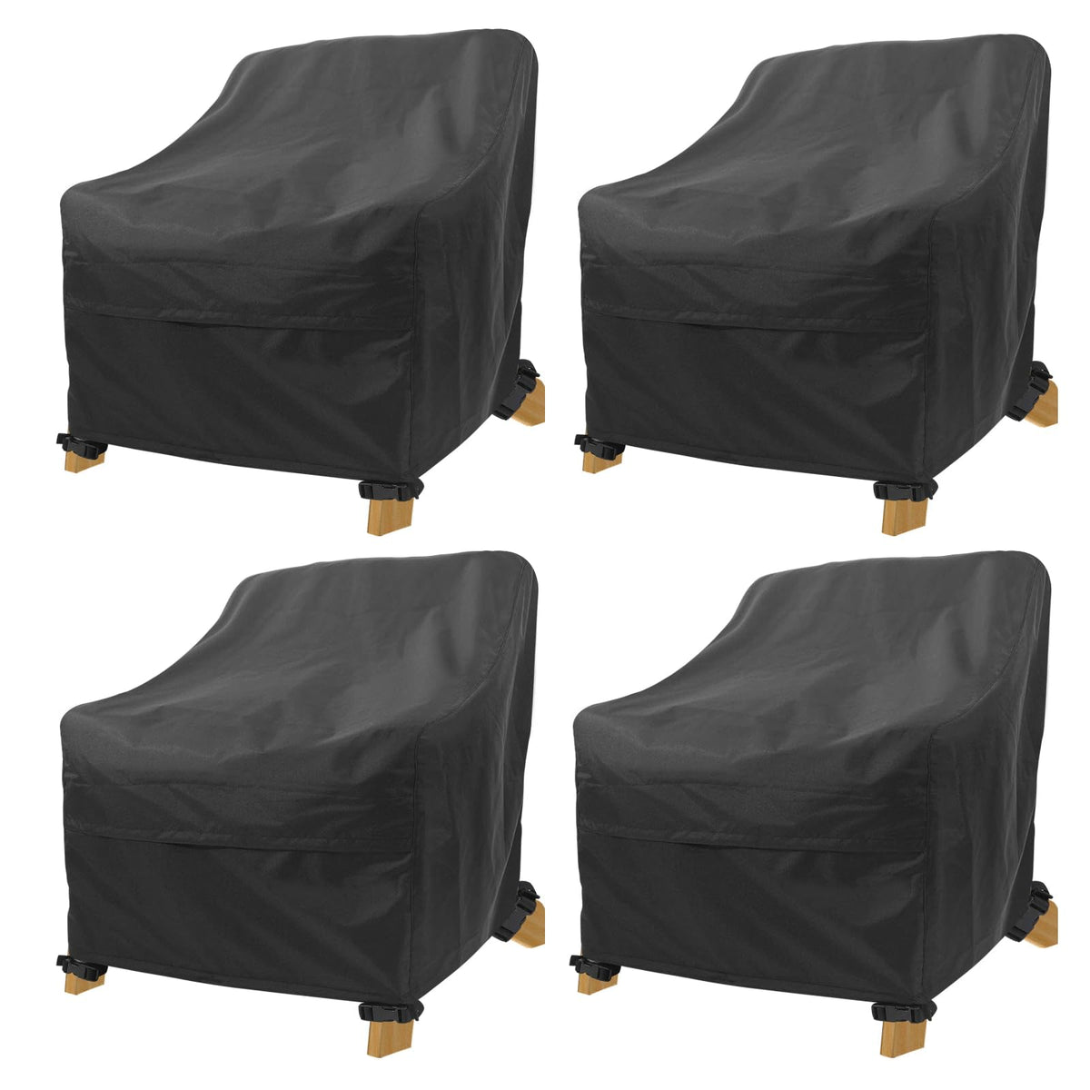 SUPERHOLD front view of covered Adirondack chair showing full protection benefit